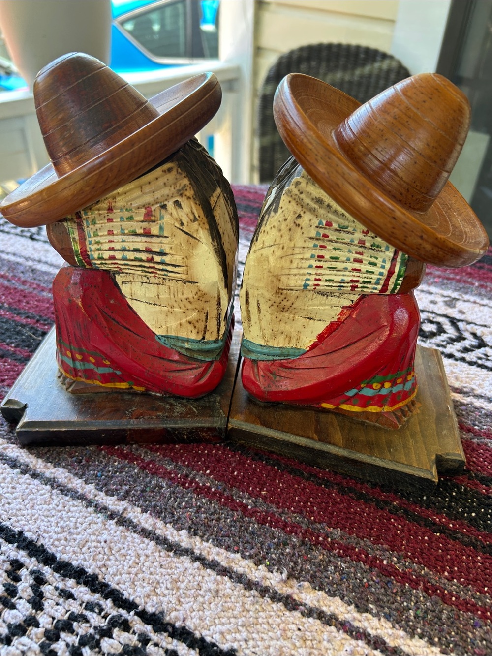 Vintage Mexican siesta book ends +sleeping Pedro siesta